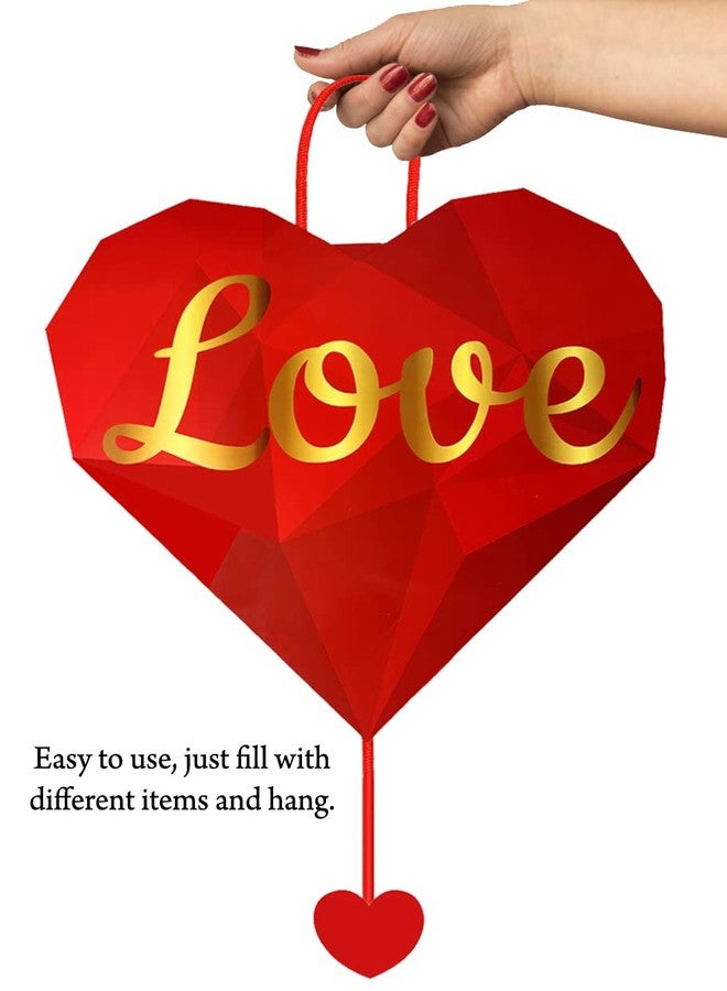 AMFIN® Red Heart Pinata, 24 Inch, Valentine's Day, Wedding, Anniversary, Engagement, Bridal Shower, Baby Festival - Image 3